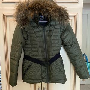 North Face Mid Length Hunter Green Ski Jacket